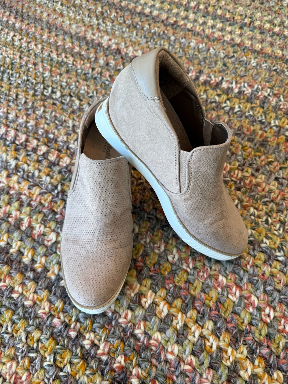 Dr. Scholl's Taupe Slip-On Platform Sneakers